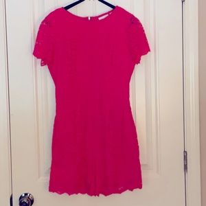 New York & Co (size 0) fuchsia pink lace romper
